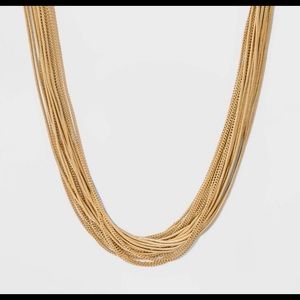 A New Day gold multi chain adjustable necklace